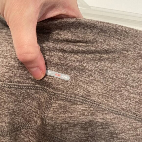 AERIE AMERICAN EAGLE Chill Play Move Leggings Tan Brown High Waisted Rise Pocket - Picture 12 of 12